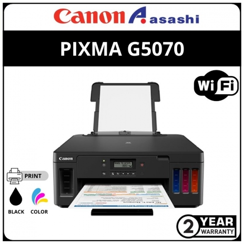 Canon G5070 A4 Ink Efficient Printer (Print,Borderless & Duplex Printing,Wifi Direct) 2 Yrs Warranty or 30,000pages whichever comes first