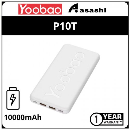 Yoobao P10T-WH Power Desire 10000mAh Fast Charge Slim Portable Powerbank (1 yrs Limited Hardware Warranty)