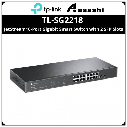 TP-Link TL-SG2218 JetStream16-Port Gigabit Smart Switch with 2 SFP Slots