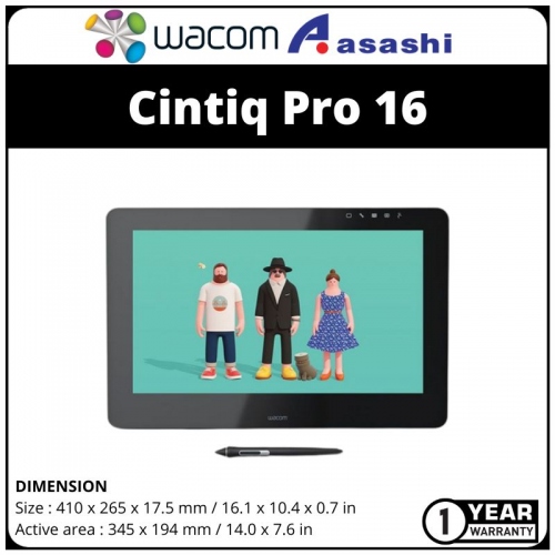 Wacom Cintiq Pro 16 Pen & Touch DTH-1620/K2-CX