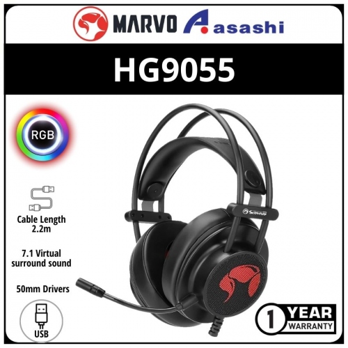 Marvo HG9055 USB 7.1 Gaming Headset (1 yrs Limited Hardware Warranty)