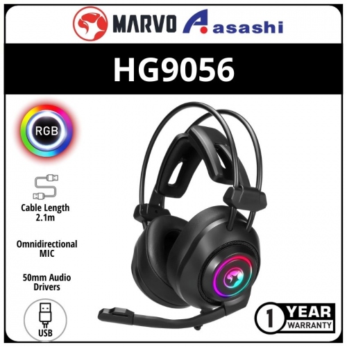 Marvo HG9056 USB 7.1 RGB Gaming Headset (1 yrs Limited Hardware Warranty)