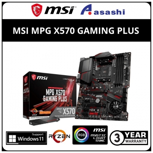 MSI MPG X570 GAMING PLUS (AM4) ATX Motherboard