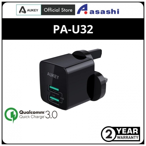 AUKEY PA-U32 12W Universal Dual Port AiPower Mini Portable Travel Charger
