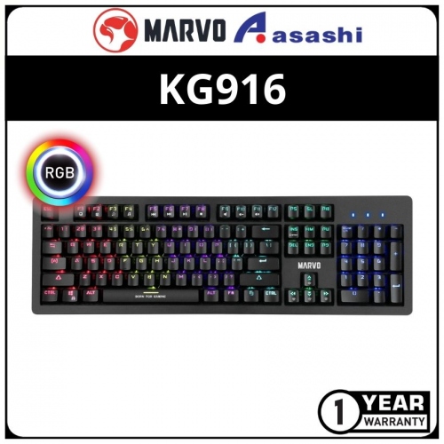 Marvo KG916 114Keys Anti-Ghosting Mechanical Keyboard- Outemu Blue (1 Year Limited Hardware Warranty)