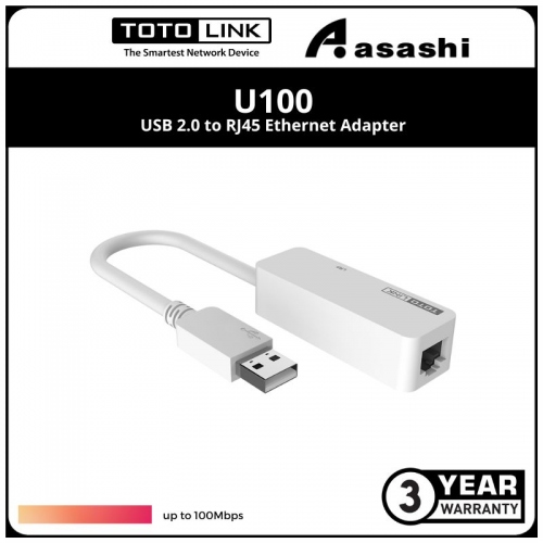 Totolink U100 USB 2.0 to RJ45 Ethernet Adapter