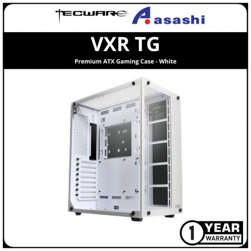 Tecware VXR TG Premium ATX Gaming Case - White