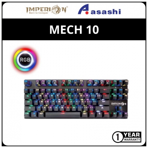 Imperion MECH 10 Gaming Keyboard (Kaihl Blue Switch) - Black