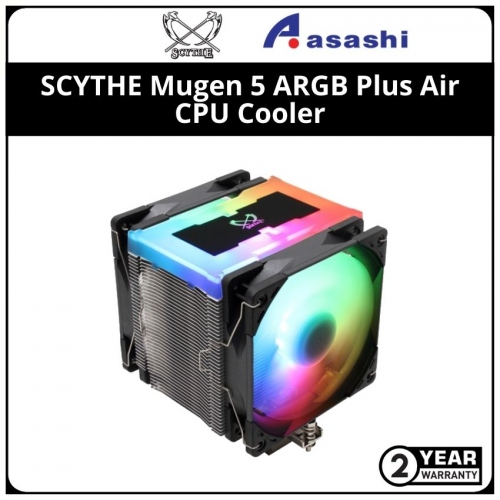 PROMO - SCYTHE Mugen 5 ARGB Plus Air CPU Cooler (Support LGA20xx / 115X / 775 / AM3 / AM4) — 2 Year Warranty