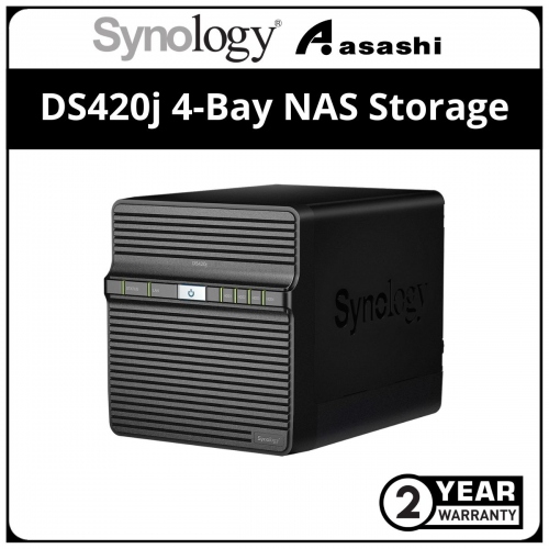Synology DS420j 4 Bay NAS Storage (Realtek RTD1296 Quad Core 1.4