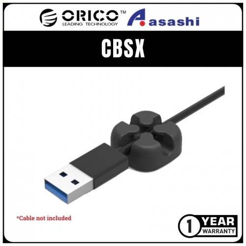 ORICO CBSX Silicone Cable Management X Shape - Black
