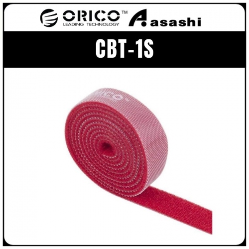ORICO CBT-1S Reusable Velcro Cable Ties 1M - Red