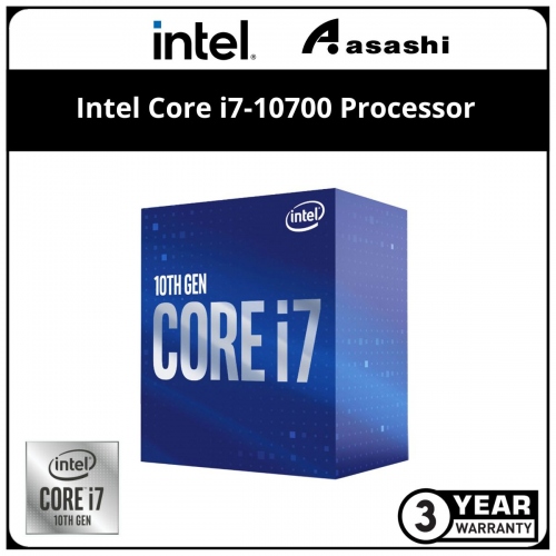 Intel Core i7-10700 Processor (16M Cache, 8C16T, up to 4.80 GHz) LGA1200