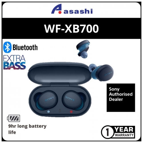 Sony WF-XB700-BL Extra Bass True Wireless Headphone (1 yrs Limited Hardware Warranty)