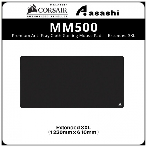 CORSAIR MM500 Premium Anti-Fray Cloth Gaming Mouse Pad — Extended 3XL ( 1220mm x 610mm )