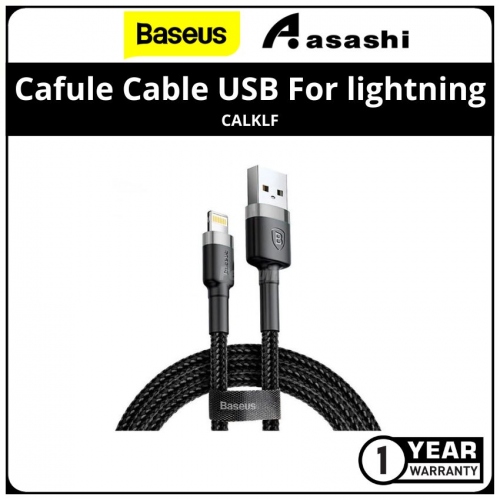 Baseus cafule Cable USB For lightning 2.4A 1M Gray+Black