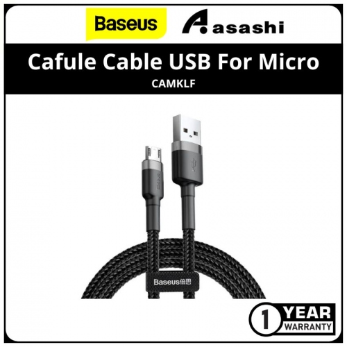 Baseus CAMKLF-AG1 cafule Cable USB For Micro 2.4A 0.5M Gray+Black