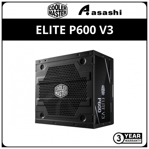Cooler Master Elite P600 230V - V3 600w Power Supply (3 Years Warranty)