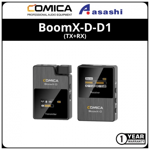 Comica BoomX-D-D1(TX+RX) Ultracompact Digital Wireless Microphone System for Mirrorless/DSLR Cameras / Camcorder / Smartphone