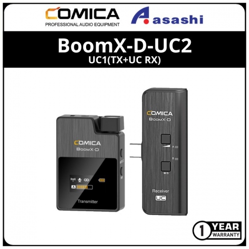 Comica BoomX-D-UC1(TX+UC RX) Ultracompact Digital Wireless Microphone System for USB-C Smartphone