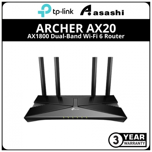 Tp-Link Archer AX20 AX1800 Dual-Band Wi-Fi 6 Router