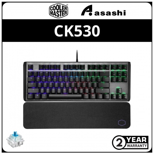 Cooler Master CK530 V2 RGB Tenkeyless Gaming Mechanical Keyboard with WRIST REST (Blue Switch)