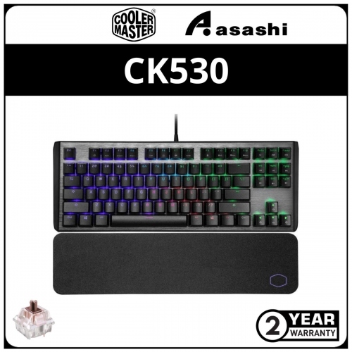 Cooler Master CK530 V2 RGB Tenkeyless Gaming Mechanical Keyboard with WRIST REST (Brown Switch)