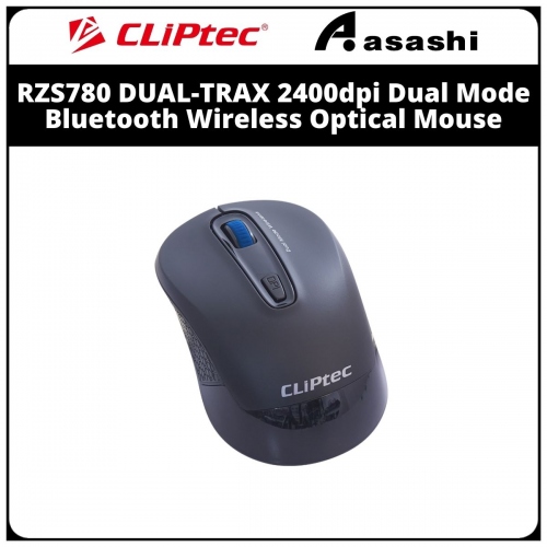 CLiPtec RZS780 DUAL-TRAX 2400dpi Dual Mode Bluetooth Wireless Optical Mouse