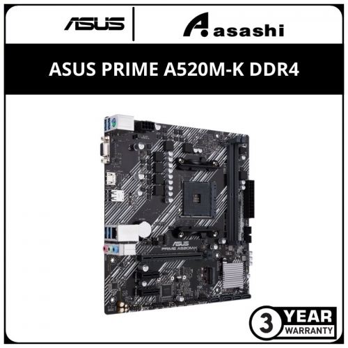 ASUS PRIME A520M-K DDR4 
 (AM4) mATX Motherboard