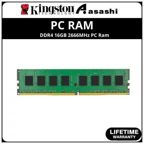 Kingston DDR4 16GB 2666MHz Value PC Ram - KVR26N19S8/16