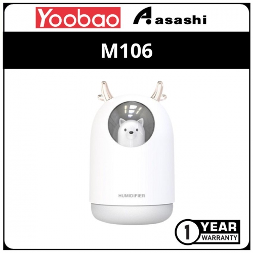 Yoobao YB-M106-White (300ml) Humidifier (12mths Manufacturer Warranty)