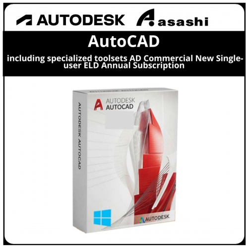 Autodesk AutoCAD - including specialized toolsets AD Commercial New Single-user ELD Annual Subscription (C1RK1-WW1762-L158)