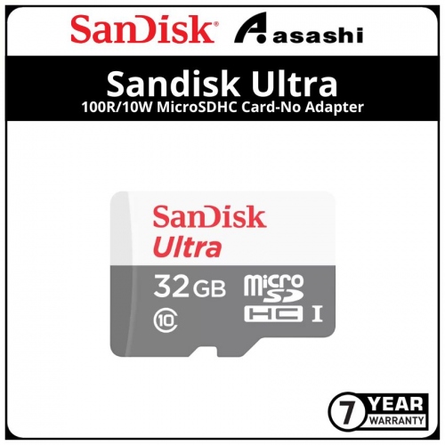Sandisk Ultra (SDSQUNR-032G-GN3MN) 32GB 100R/10W MicroSDHC Card-No Adapter