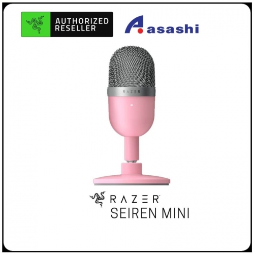 Razer Seiren Mini - Quartz Pink (Condenser Microphone, Supercardioid Pick-Up Pattern, Build-in Shock Mount)