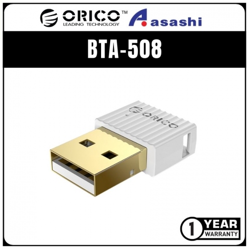 Orico BTA-508 Wireless USB Bluetooth 5.0 Dongle Adapter - White