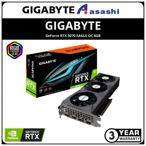 GIGABYTE GeForce RTX 3070 EAGLE OC 8GB GDDR6 Graphic Card (GV-N3070EAGLE OC-8GD)