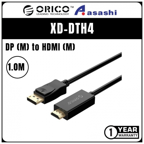 ORICO XD‐DTH4‐10 - 1M Display Port to HDMI Cable 4K@60Hz
