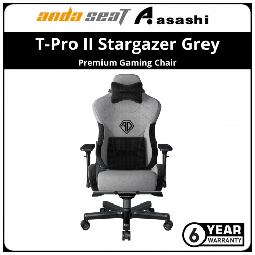 ANDA SEAT T-Pro II Stargazer Grey Premium Linen Fiber Gaming Chair 6Y