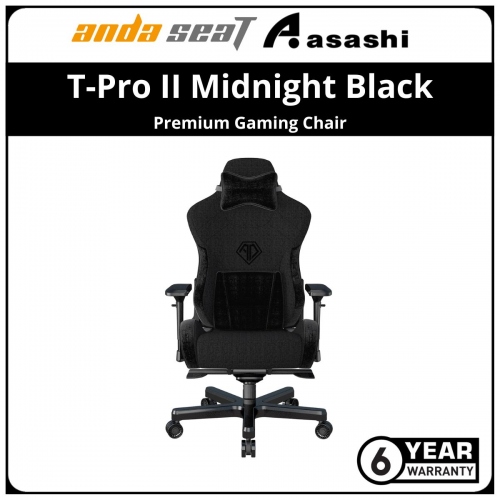 ANDA SEAT T-Pro II Midnight Black Premium Linen Fiber Gaming Chair 6Y