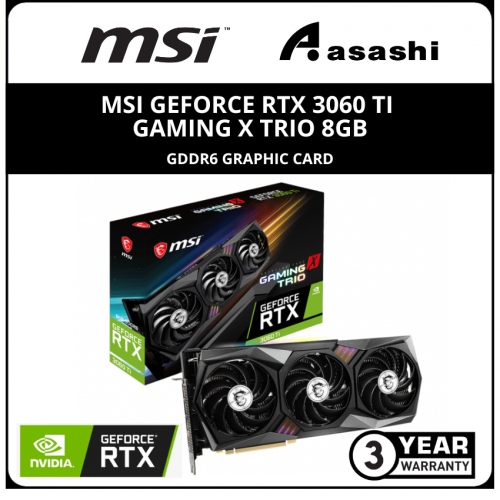 MSI GeForce RTX 3060 Ti GAMING X TRIO 8GB GDDR6 Graphic Card