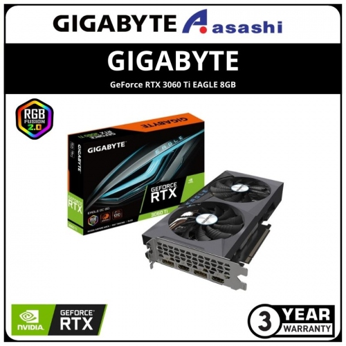 GIGABYTE GeForce RTX 3060 Ti EAGLE 8GB GDDR6 Graphic Card (GV-N306TEAGLE-8GD)