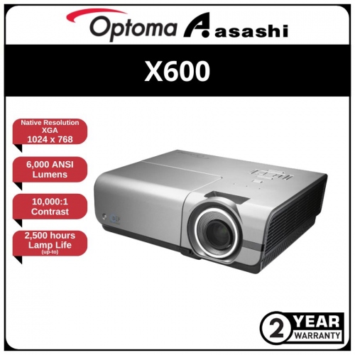 Optoma X600 XGA 6000 Ansi Lumensi Projector