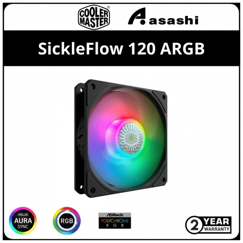 Cooler Master SickleFlow 120 ARGB (Black) Casing Fan (Daisy Chain)