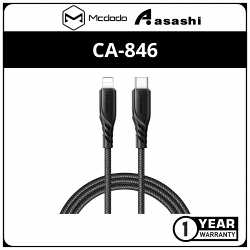 Mcdodo CA-8460 Greased Lightning Series 20W PD Type-C to Lightning Cable 1.2M(Black)