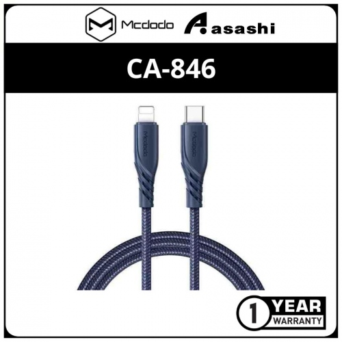Mcdodo CA-8462 Greased Lightning Series 20W PD Type-C to Lightning Cable 1.2M(Blue)
