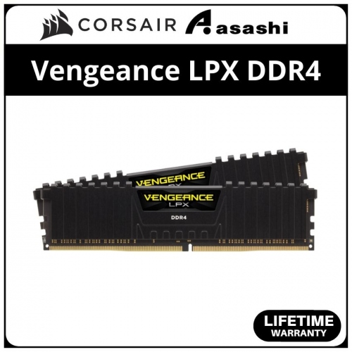 Corsair Vengeance LPX Black DDR4 16GB(2x8GB) 3600MHz CL18 XMP Support Performance PC Ram - CMK16GX4M2D3600C18
