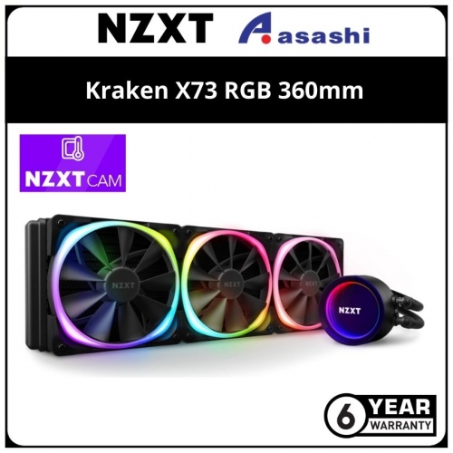 NZXT Kraken X73 RGB 360mm Liquid Cooler with Aer RGB Fans