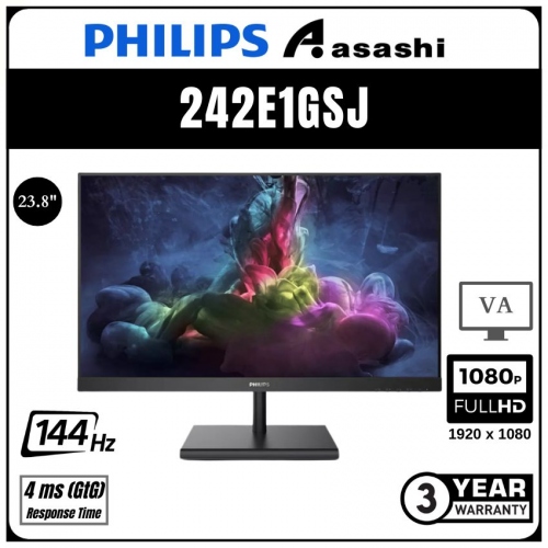 Philips 24FHD 144Hz 1ms FreeSync 242E1GSJ Premium Gaming Monitor 