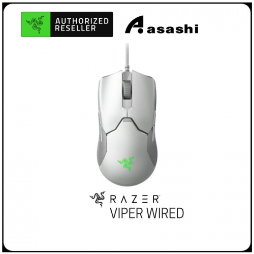 Razer Viper - Mercury White - On-board DPI, Opt Mouse Switch, Lightweight 69g, Speedflex Cable (8 buttons, 16,000dpi 5G Optical) RZ01-02550700-R3M1