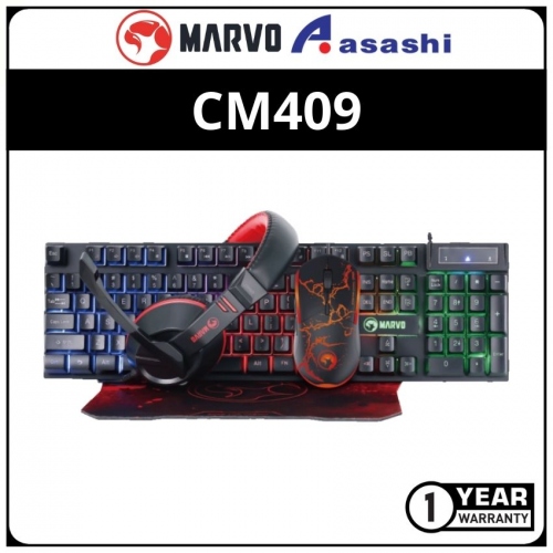Marvo CM409 4-in-1 Advanced Gaming Combo (1 yrs Limited Hardware Warranty)